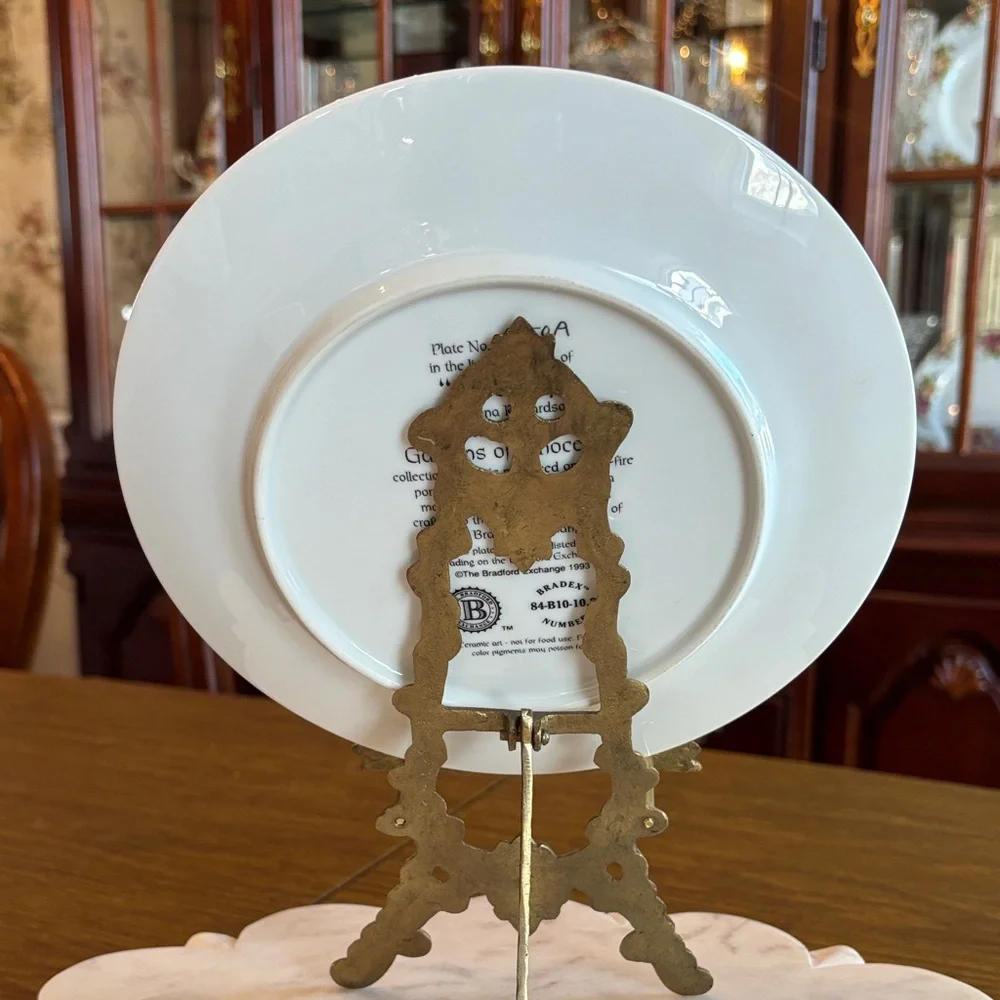 The Bradford Exchange Angelic Plate with Gold Accents~Charity